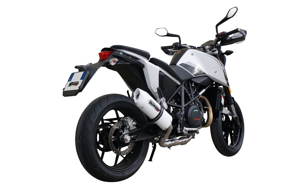 GPR exhaust compatible with  Ktm 690 Duke 2012-2016, Albus Evo4, Slip-on exhaust including removable db killer and link pipe 