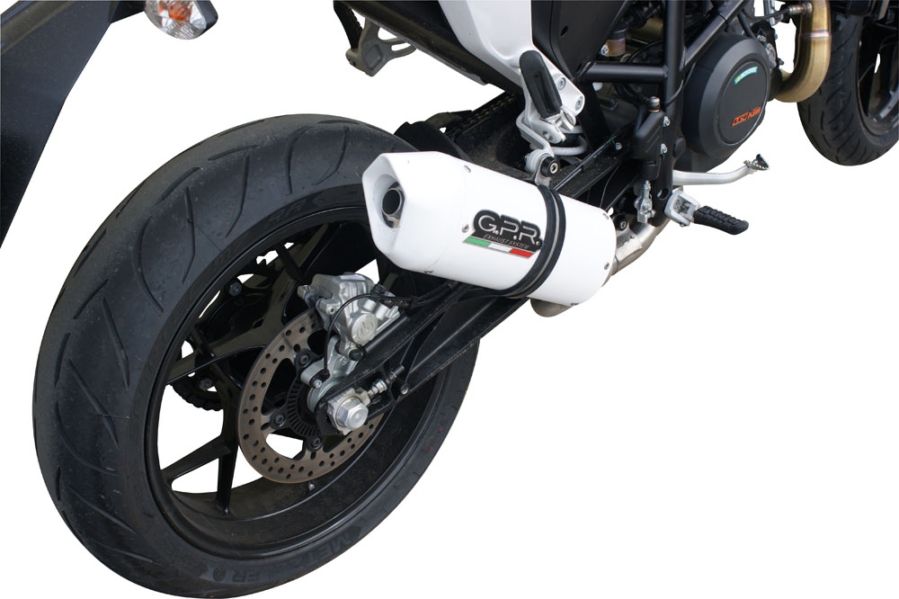 GPR exhaust compatible with  Ktm 690 Duke 2012-2016, Albus Evo4, Slip-on exhaust including removable db killer and link pipe 