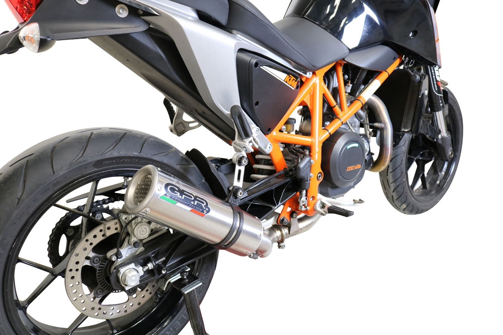 GPR exhaust compatible with  Ktm 690 Duke 2012-2016, M3 Inox , Slip-on exhaust including removable db killer and link pipe 