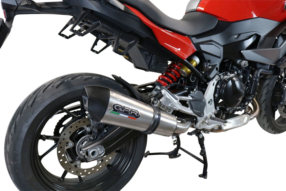 GPR exhaust compatible with  Bmw F900XR F900R 2020-2024, GP Evo4 Titanium, Slip-on exhaust including removable db killer and link pipe 