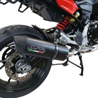 GPR exhaust compatible with  Bmw F900XR F900R 2020-2024, Furore Evo4 Nero, Slip-on exhaust including removable db killer and link pipe 