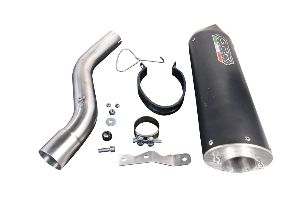 GPR exhaust compatible with  Bmw F900XR F900R 2020-2024, Furore Evo4 Nero, Slip-on exhaust including removable db killer and link pipe 