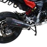 GPR exhaust compatible with  Bmw F900XR F900R 2020-2024, GP Evo4 Poppy, Slip-on exhaust including removable db killer and link pipe 