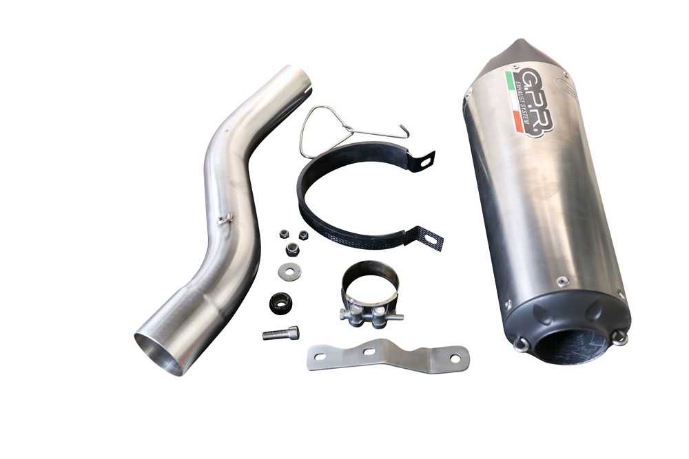 GPR exhaust compatible with  Bmw F900XR F900R 2020-2024, GP Evo4 Titanium, Slip-on exhaust including removable db killer and link pipe 