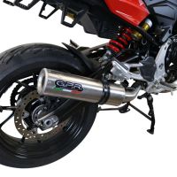 GPR exhaust compatible with  Bmw F900XR F900R 2020-2024, M3 Inox , Slip-on exhaust including removable db killer and link pipe 