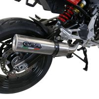 GPR exhaust compatible with  Bmw F900XR F900R 2020-2024, M3 Titanium Natural, Slip-on exhaust including removable db killer and link pipe 