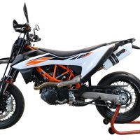 GPR exhaust compatible with  Ktm 690 Enduro R  2019-2020, Albus Evo4, Slip-on exhaust including link pipe and removable db killer 