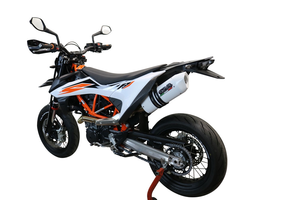 GPR exhaust compatible with  Ktm 690 Enduro R  2021-2023, Albus Evo4, Slip-on exhaust including link pipe and removable db killer 