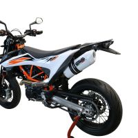 GPR exhaust compatible with  Ktm Smc 690 R  2021-2023, Albus Evo4, Slip-on exhaust including link pipe and removable db killer 