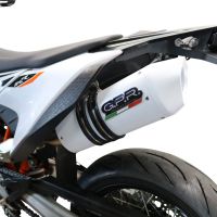 GPR exhaust compatible with  Ktm 690 Enduro R  2021-2023, Albus Evo4, Slip-on exhaust including link pipe and removable db killer 