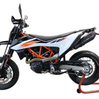 GPR exhaust compatible with  Ktm 690 Enduro R  2021-2023, Gpe Ann. Poppy, Slip-on exhaust including link pipe and removable db killer 