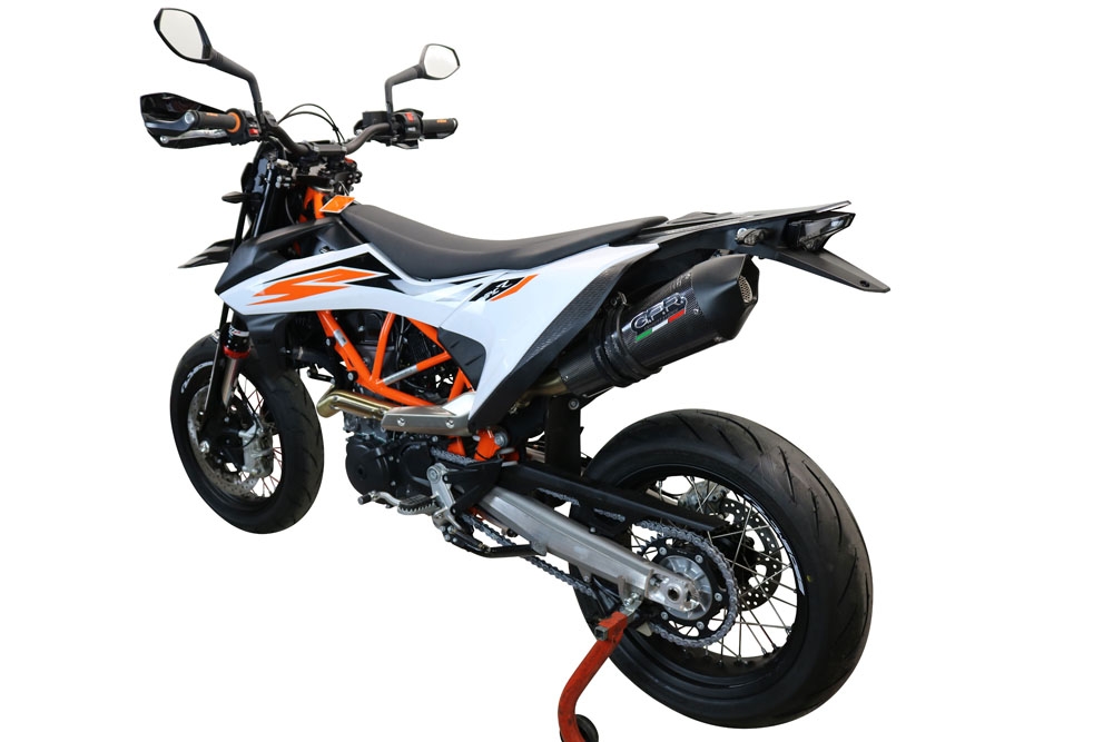 GPR exhaust compatible with  Ktm 690 Enduro R  2021-2023, Gpe Ann. Poppy, Slip-on exhaust including link pipe and removable db killer 