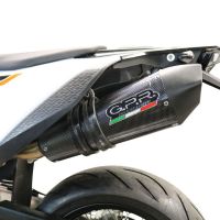 GPR exhaust compatible with  Ktm 690 Enduro R  2019-2020, Gpe Ann. Poppy, Slip-on exhaust including link pipe and removable db killer 