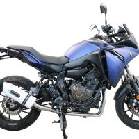 Exhaust system compatible with Yamaha Tracer 700 2020-2021, Albus Evo4, Homologated legal full system exhaust, including removable db killer and catalyst 