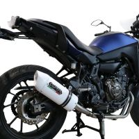 GPR exhaust compatible with  Yamaha Tracer 700 2016-2019, Albus Ceramic, Full system exhaust, including removable db killer 