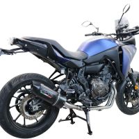 GPR exhaust compatible with  Yamaha Tracer 7 GT 2020-2024, Furore Nero, Full system exhaust, including removable db killer 