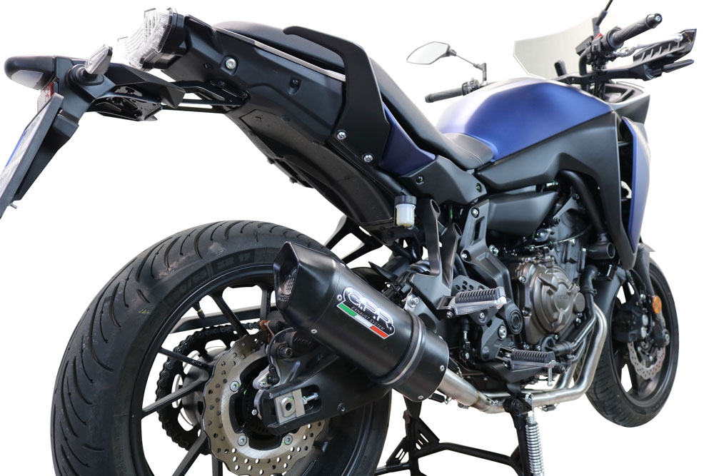 GPR exhaust compatible with  Yamaha Tracer 700 2016-2019, Furore Nero, Full system exhaust, including removable db killer 