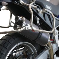 GPR exhaust compatible with  Aprilia Tuareg 660 2021-2024, Dual Poppy, Slip-on exhaust including removable db killer and link pipe 