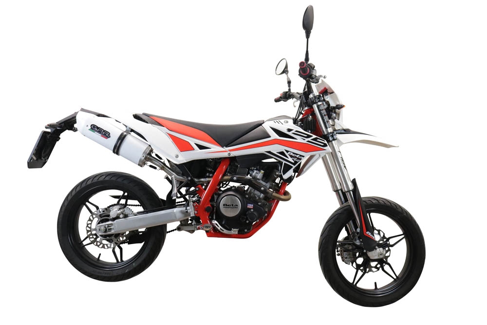 GPR exhaust compatible with  Beta RR 125 4T Enduro 2019-2020, Albus Evo4, Slip-on exhaust including link pipe and removable db killer 