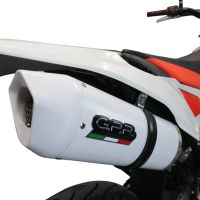 GPR exhaust compatible with  Beta RR 125 4T Motard 2019-2020, Albus Evo4, Slip-on exhaust including link pipe and removable db killer 