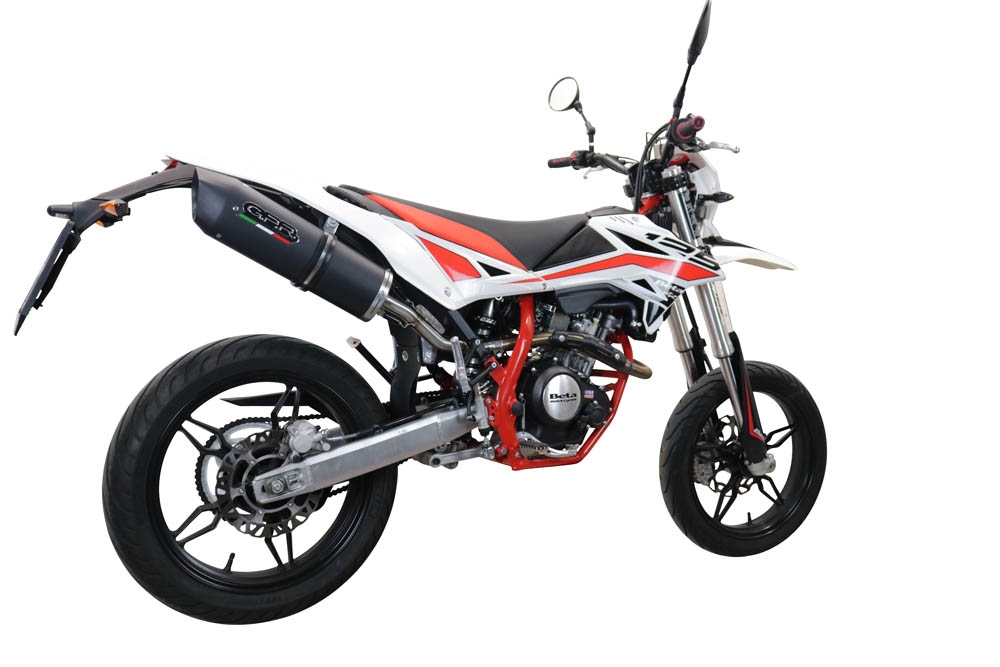 GPR exhaust compatible with  Beta RR 125 4T Enduro 2019-2020, Furore Evo4 Nero, Slip-on exhaust including link pipe and removable db killer 