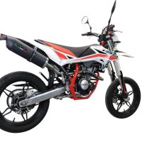 GPR exhaust compatible with  Beta RR 125 4T Enduro 2019-2020, Furore Evo4 Nero, Slip-on exhaust including link pipe and removable db killer 