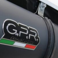 GPR exhaust compatible with  Beta RR 125 4T Motard 2019-2020, Furore Evo4 Nero, Slip-on exhaust including link pipe and removable db killer 