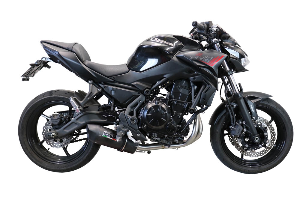 GPR exhaust compatible with  Kawasaki Z-650 2017-2020, Furore Evo4 Nero, Full system exhaust, including removable db killer 