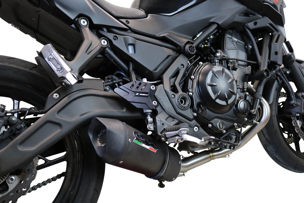 GPR exhaust compatible with  Kawasaki Z-650 2017-2020, Furore Evo4 Nero, Full system exhaust, including removable db killer 