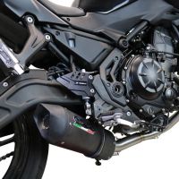 GPR exhaust compatible with  Kawasaki Z-650 2017-2020, Furore Evo4 Nero, Full system exhaust, including removable db killer 