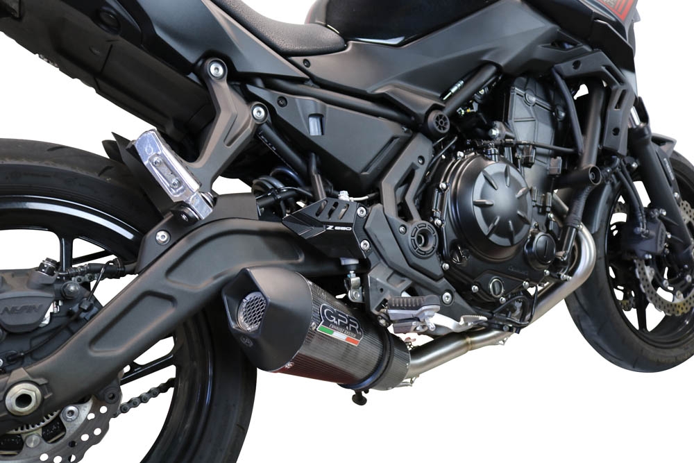 GPR exhaust compatible with  Kawasaki Ninja 650 2023-2024, Gpe Ann. Poppy, Full system exhaust, including removable db killer 