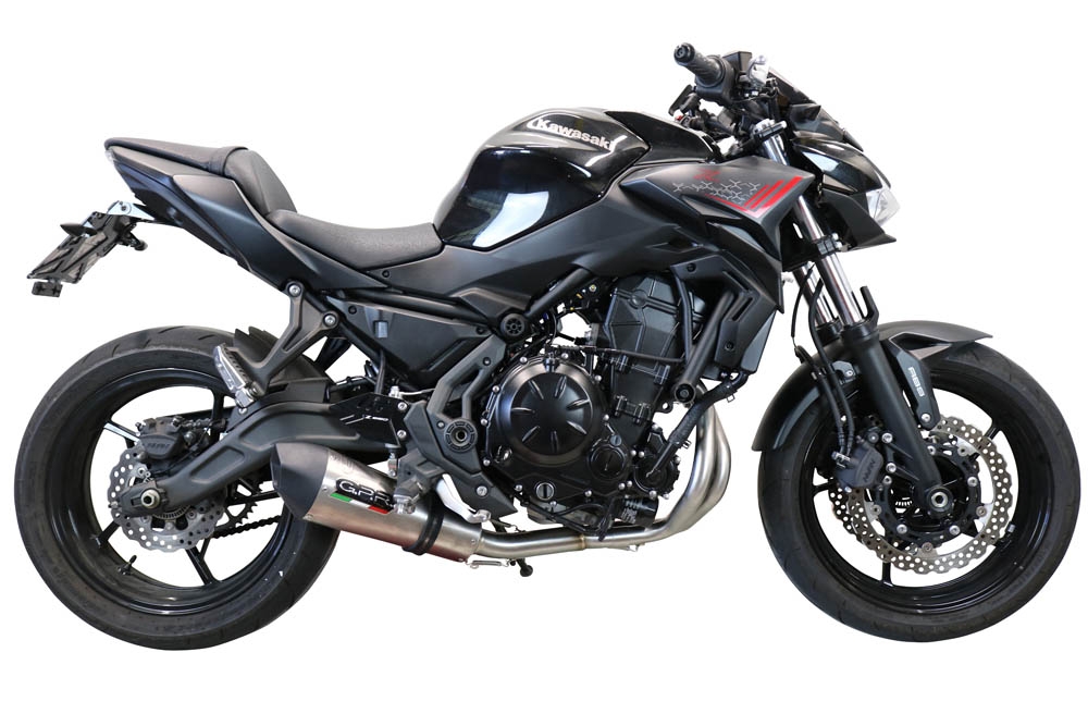 GPR exhaust compatible with  Kawasaki Z-650 2017-2020, Gpe Ann. Titanium, Full system exhaust, including removable db killer 