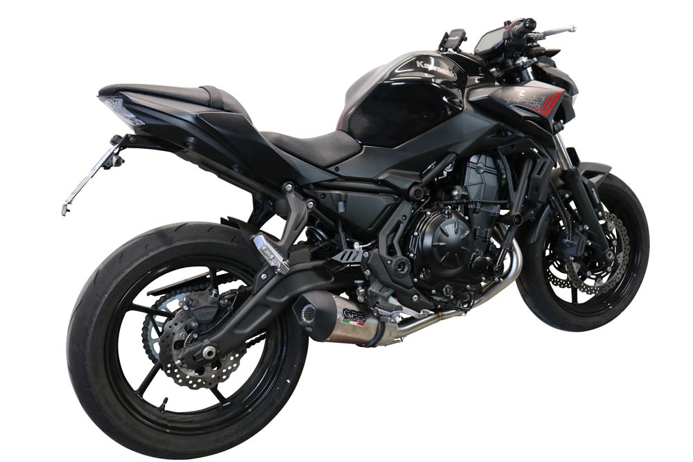 GPR exhaust compatible with  Kawasaki Z-650 2017-2020, Gpe Ann. Titanium, Full system exhaust, including removable db killer 