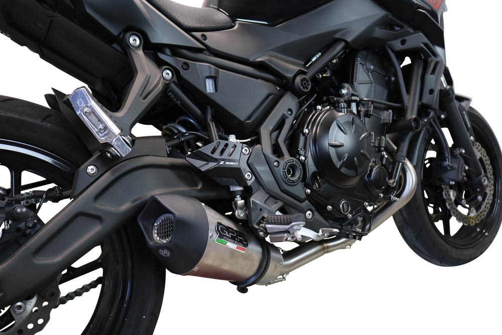 GPR exhaust compatible with  Yamaha FZ-7 MT07 2017-2020, Gpe Ann. Titanium, Full system exhaust, including removable db killer 