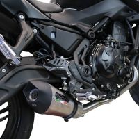 GPR exhaust compatible with  Yamaha FZ-7 MT07 2017-2020, Gpe Ann. Titanium, Full system exhaust, including removable db killer 