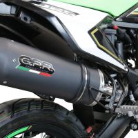 GPR exhaust compatible with  KL MOTOR KXE 125 2022-2023, Furore Evo4 Nero, Slip-on exhaust including link pipe and removable db killer 