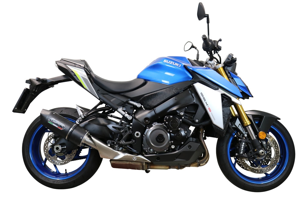 GPR exhaust compatible with  Suzuki GSX-S1000GT 2021-2024, Furore Evo4 Nero, Slip-on exhaust including removable db killer and link pipe 