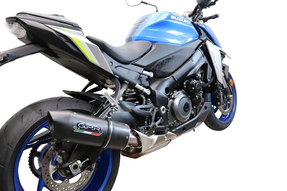 GPR exhaust compatible with  Suzuki GSX-S1000 2017-2020, Furore Nero, Full system exhaust, including removable db killer  