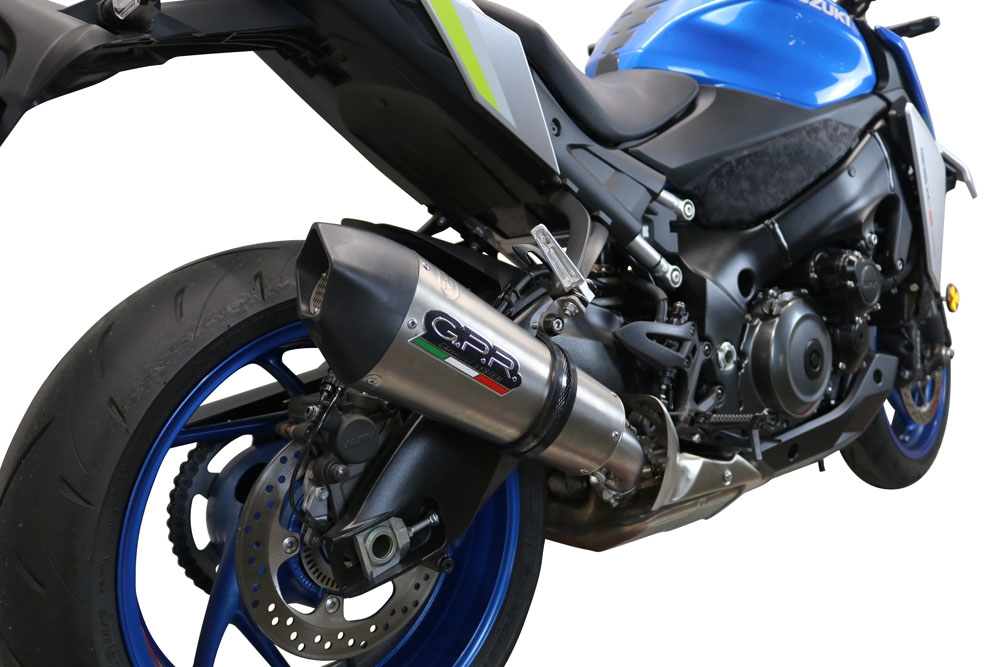 GPR exhaust compatible with  Suzuki GSX-S1000GT 2021-2024, GP Evo4 Titanium, Slip-on exhaust including removable db killer and link pipe 