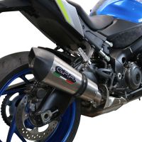 GPR exhaust compatible with  Suzuki GSX-S 1000F 2021-2024, GP Evo4 Titanium, Slip-on exhaust including removable db killer and link pipe 