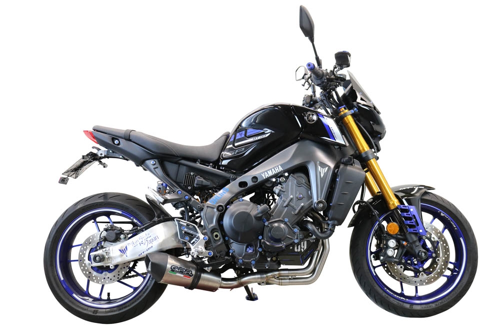 GPR exhaust compatible with  Yamaha FZ-09 2014-2020, Gpe Ann. titanium, Full system exhaust, including removable db killer 