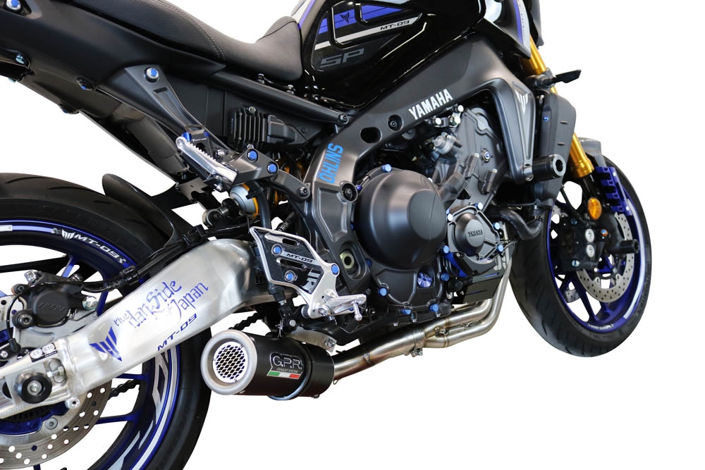 GPR exhaust compatible with  Yamaha FJ-09 2021-2024, M3 Black Titanium, Full system exhaust, including removable db killer 