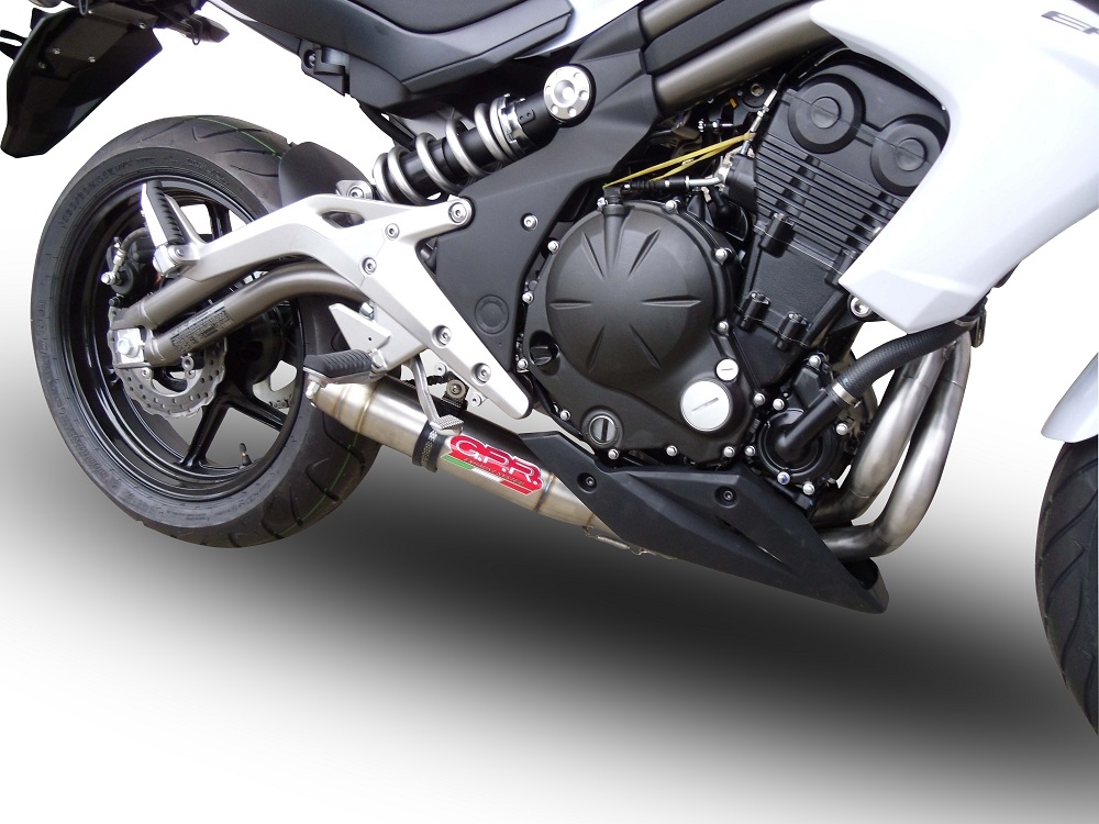 GPR exhaust compatible with  Kawasaki NINJA 650 R 2012-2016, Deeptone Inox, Full system exhaust, including removable db killer  