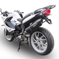 GPR exhaust compatible with  Bmw F800GT 2017-2019, Furore Evo4 Nero, Slip-on exhaust including removable db killer and link pipe 