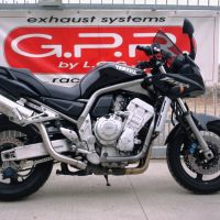 GPR exhaust compatible with  Yamaha Fzs 1000 Fazer 2001-2005, Trioval, Slip-on exhaust including removable db killer and link pipe 