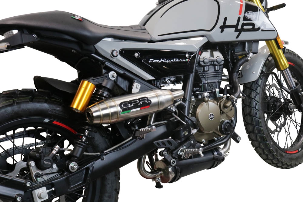 GPR exhaust compatible with  F.B. Mondial Hps 125 2021-2023, Deeptone Inox, Full system exhaust 