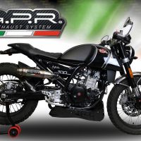 GPR exhaust compatible with  F.B. Mondial Hps 300 2018-2021, Deeptone Inox, Slip-on exhaust including removable db killer and link pipe 