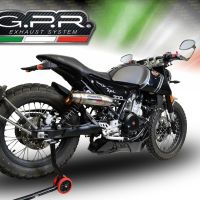 GPR exhaust compatible with  F.B. Mondial Hps 300 2021-2022, Deeptone Inox, Slip-on exhaust including removable db killer and link pipe 