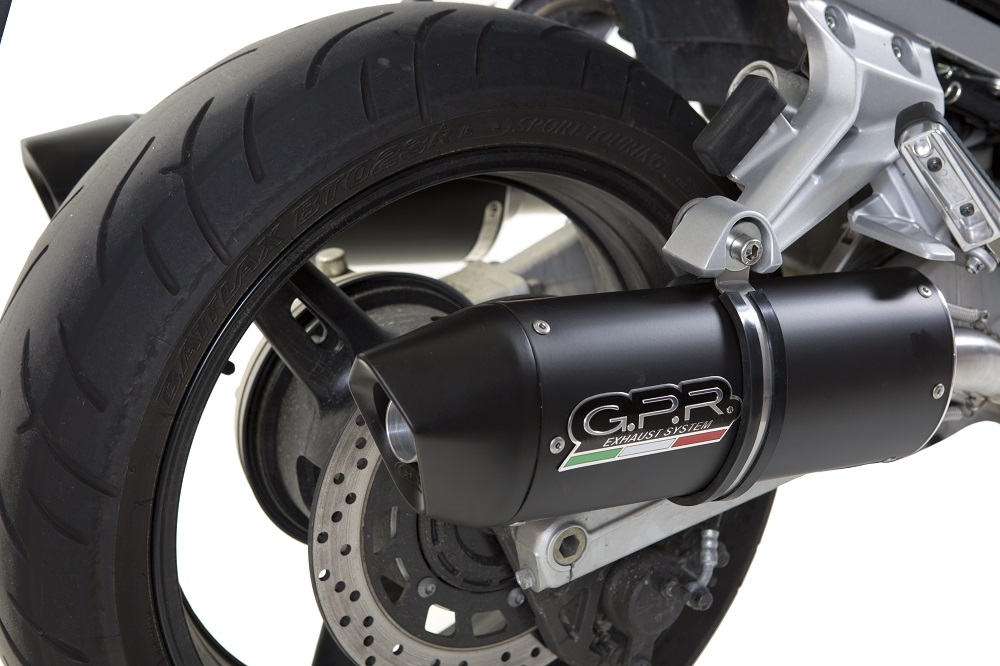 GPR exhaust compatible with  Yamaha FJR1300 2017-2020, Furore Evo4 Nero, Dual slip-on including removable db killers and link pipes 