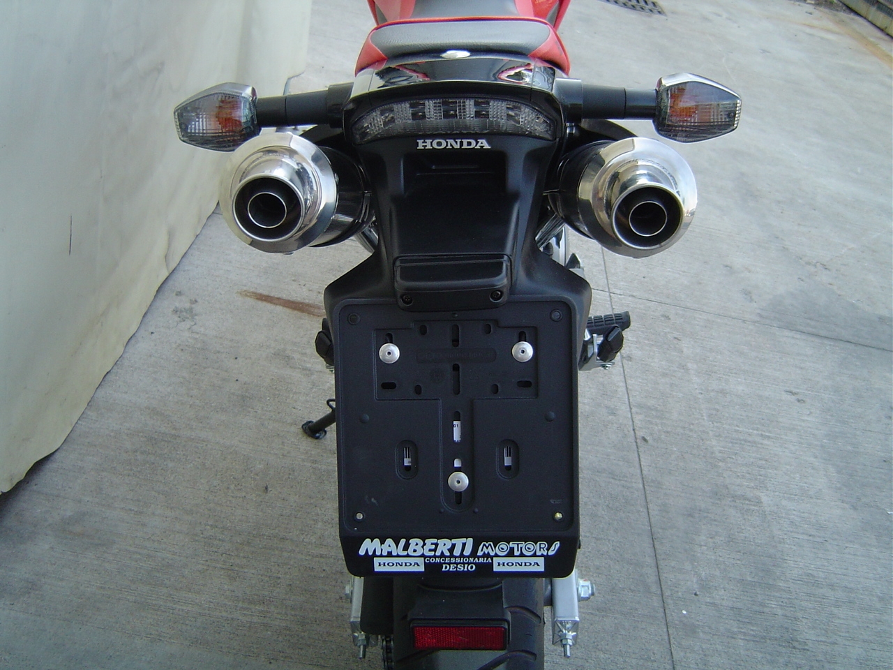 GPR exhaust compatible with  Honda Fmx 650 2005-2008, Inox Tondo, Dual slip-on including removable db killers and link pipes 